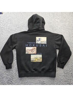 The Met Hoodie Sweatshirt New York Men Large HOKUSAI Artwork Official Merch